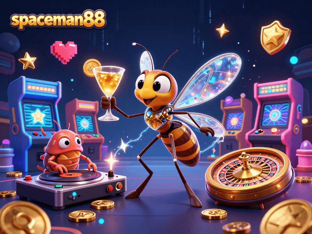 Experience the exciting worlds of slots and jackpots at spaceman88 with vibrant casino elements!