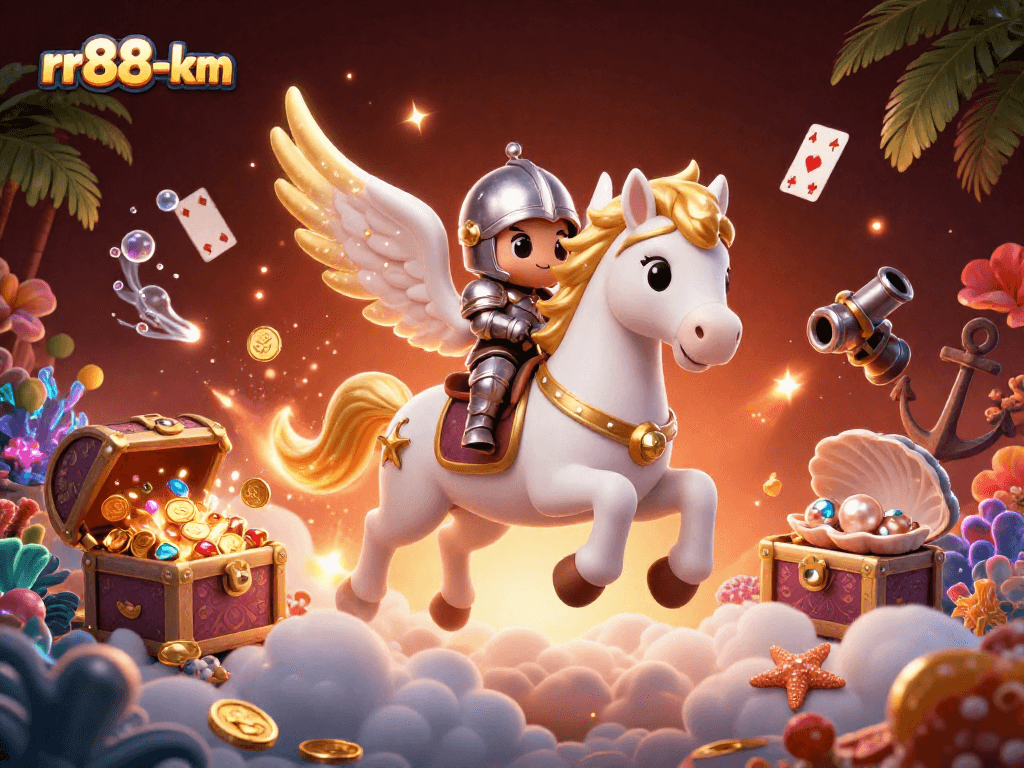Engage with rr88-km’s fun gaming experience featuring treasure chests and vibrant characters!