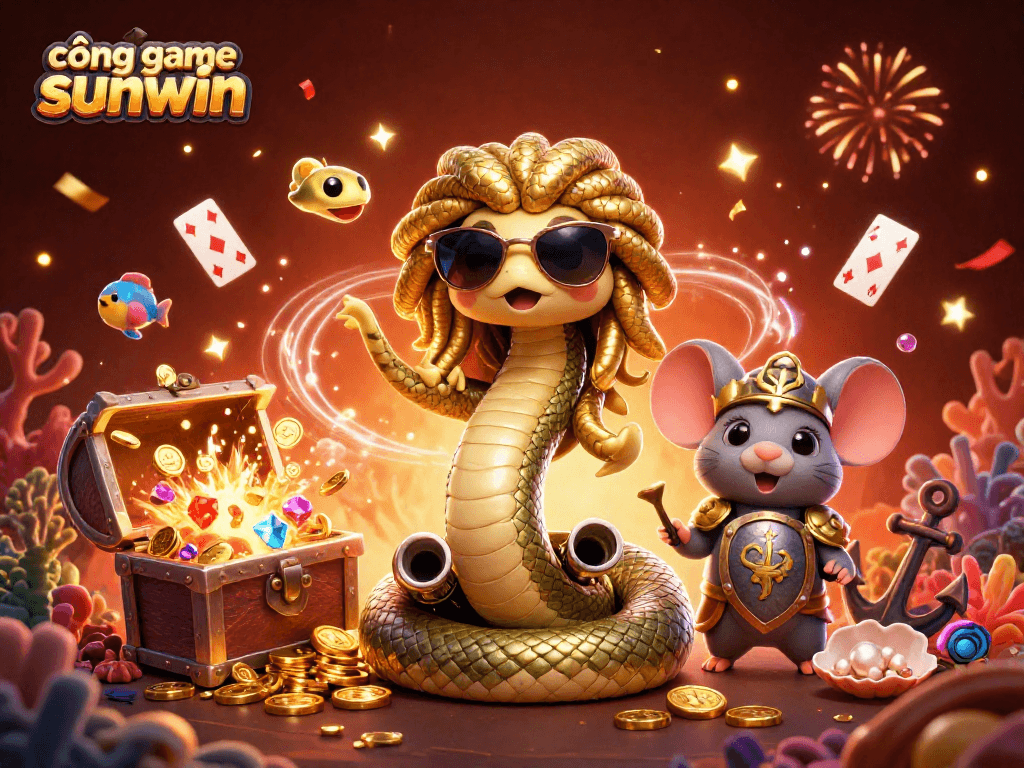 Engage with exciting gameplay at cổng game sunwin featuring a unique animated casino scene.