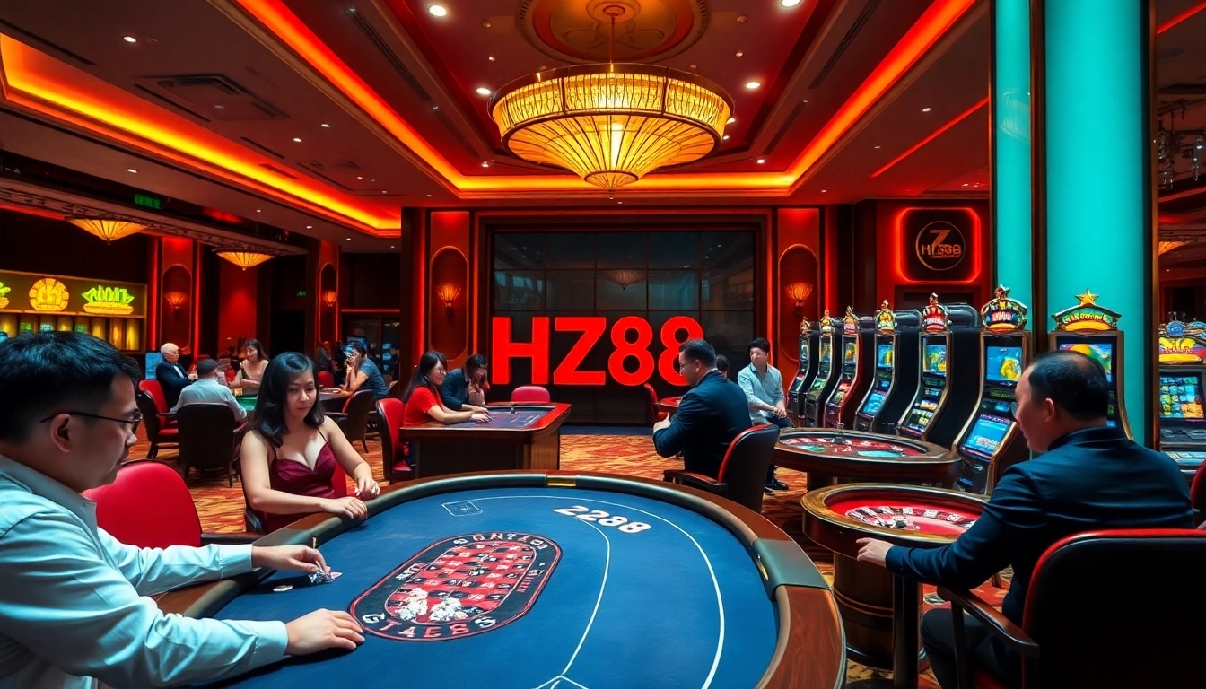 Experience the excitement of HZ88 casino action with vibrant tables and engaging gameplay.