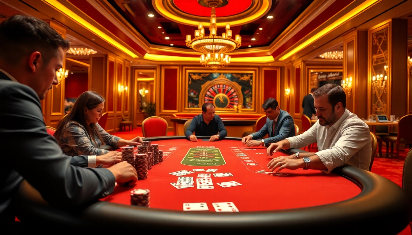Experience the excitement of betting at 98Win with poker chips and cards in a luxurious casino.