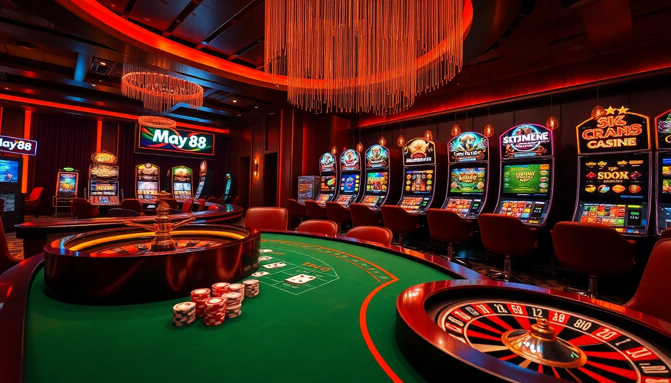 Enjoying the excitement of online gambling at may88 with vibrant casino elements and modern interfaces.