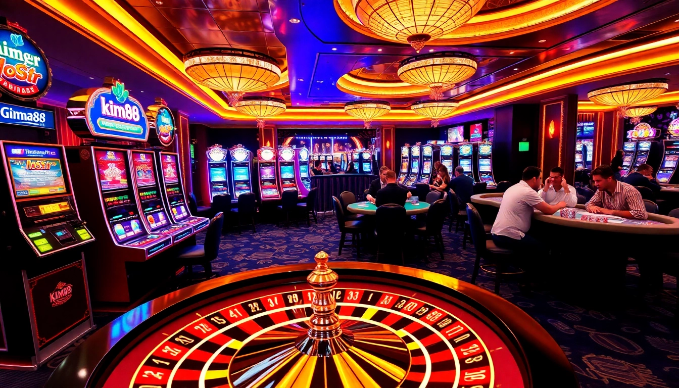 Experience high-stakes gaming at kim88 with vibrant casino action featuring roulette and poker.