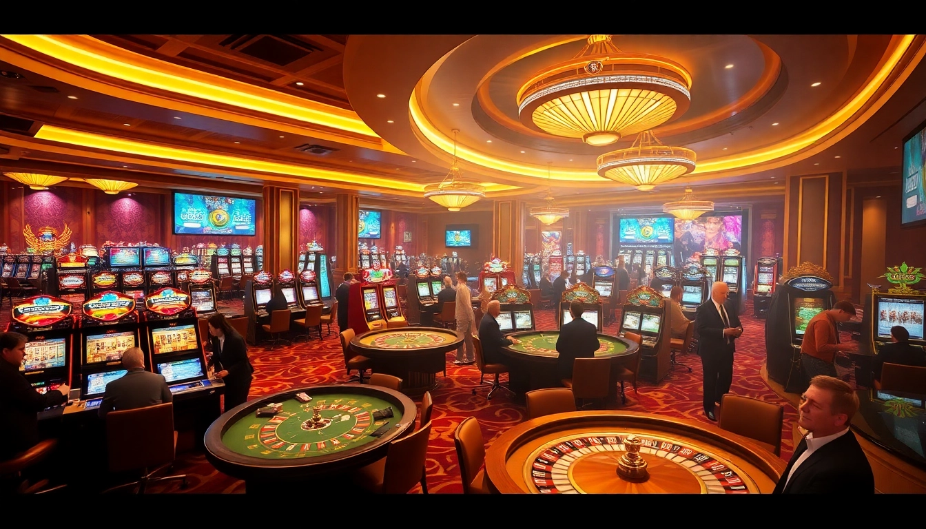 SODO66 offers an immersive casino experience with vibrant slot machines and excited players.