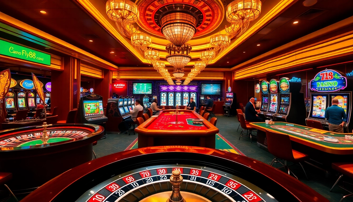 Experience the excitement of gambling at https://fly88.ae.org/ with luxurious casino elements like roulette and poker tables.