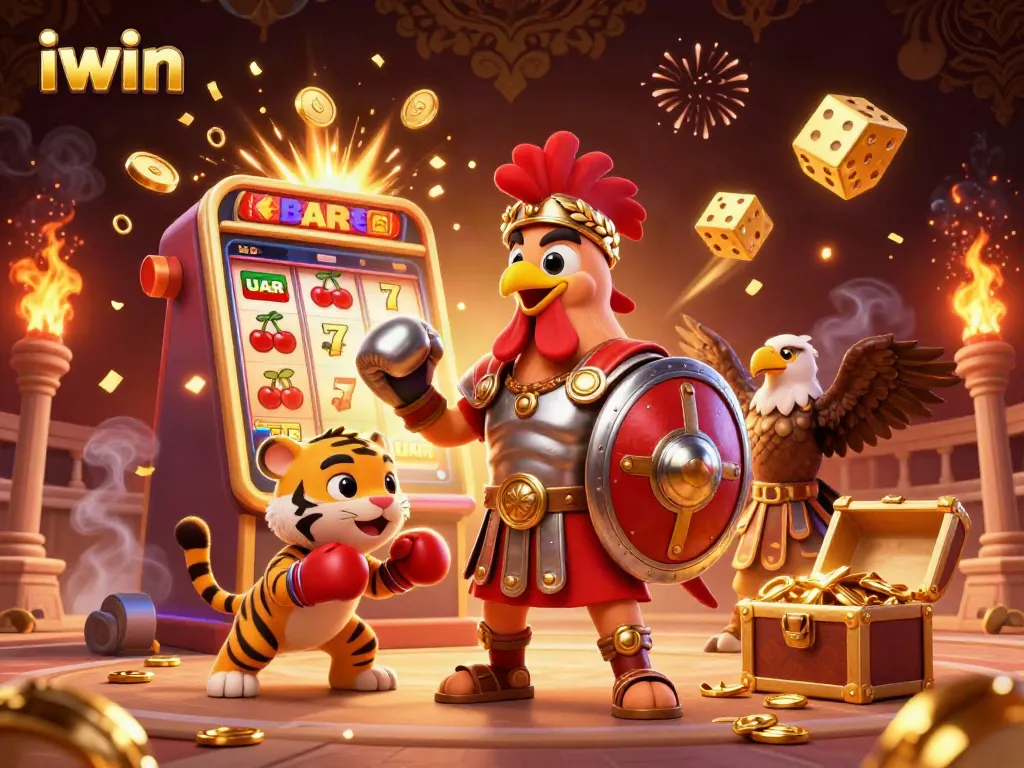 Engage with the iwin casino experience featuring vibrant 3D characters and jackpot elements.