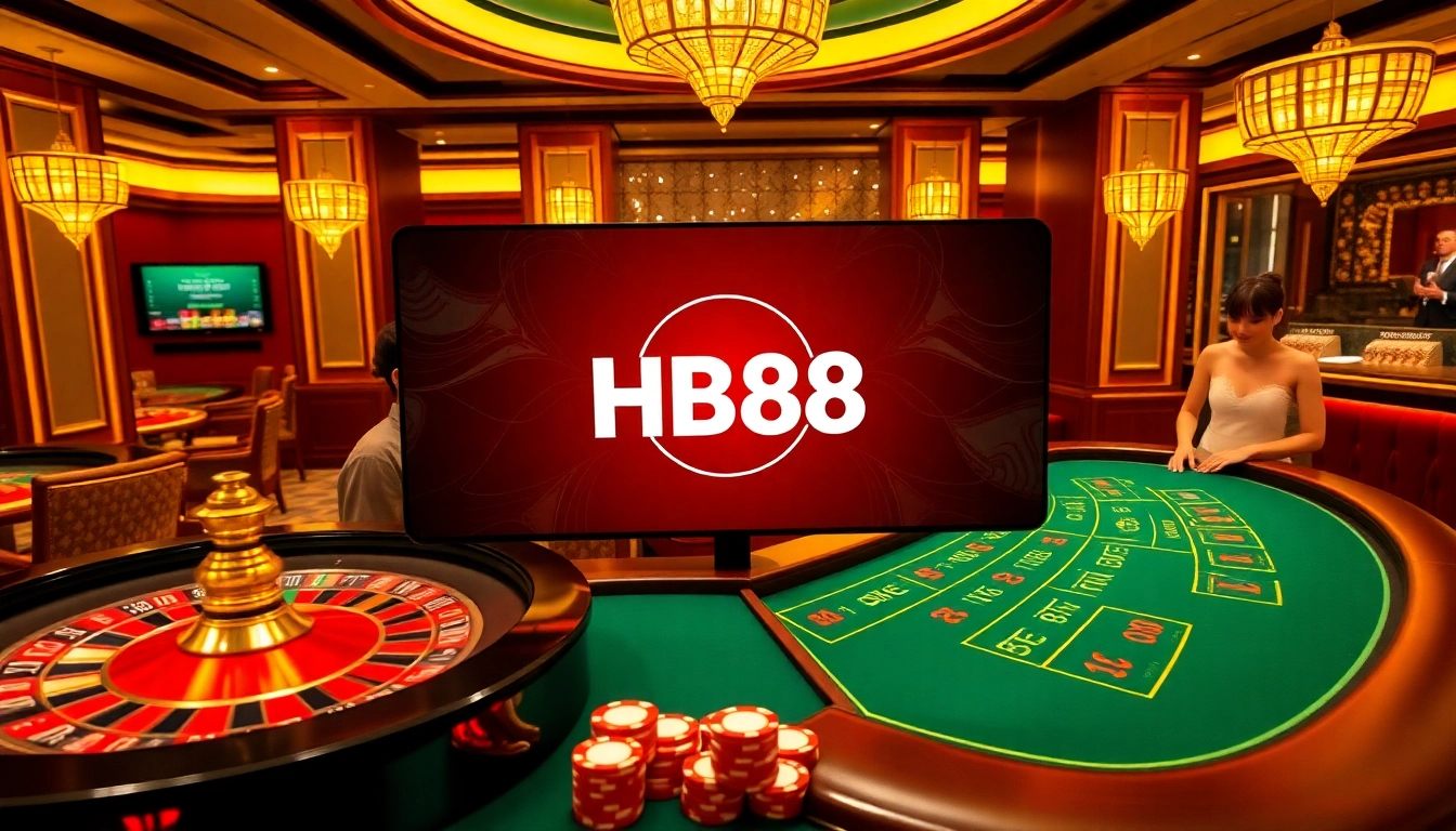 Players enjoying exhilarating games at HB88's luxurious online casino interface.