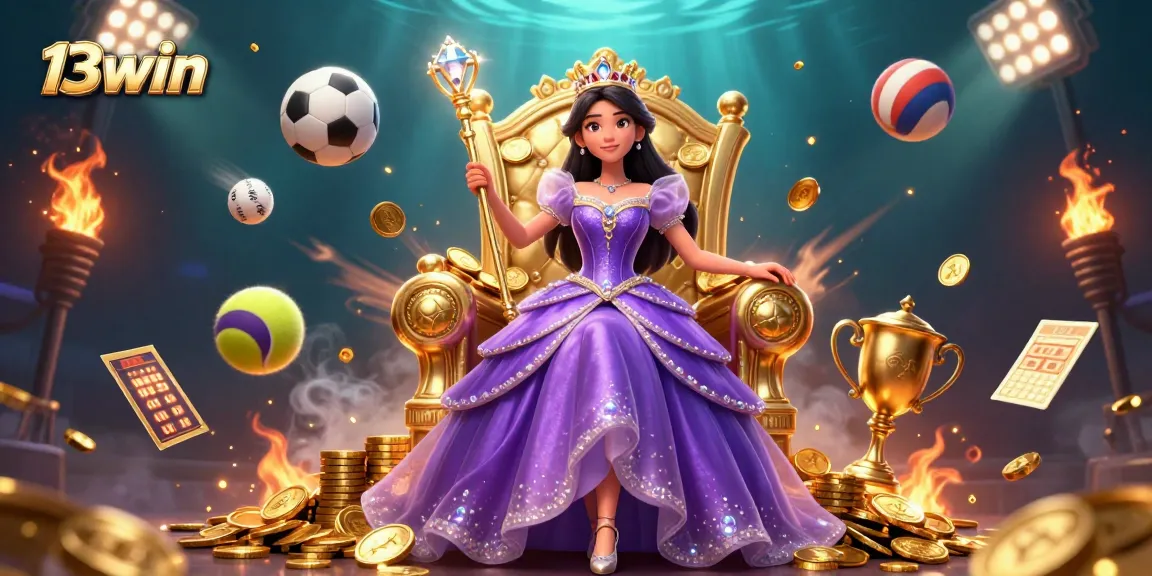 Experience thrilling gameplay at 13win with vibrant casino elements and dynamic sports scenes.