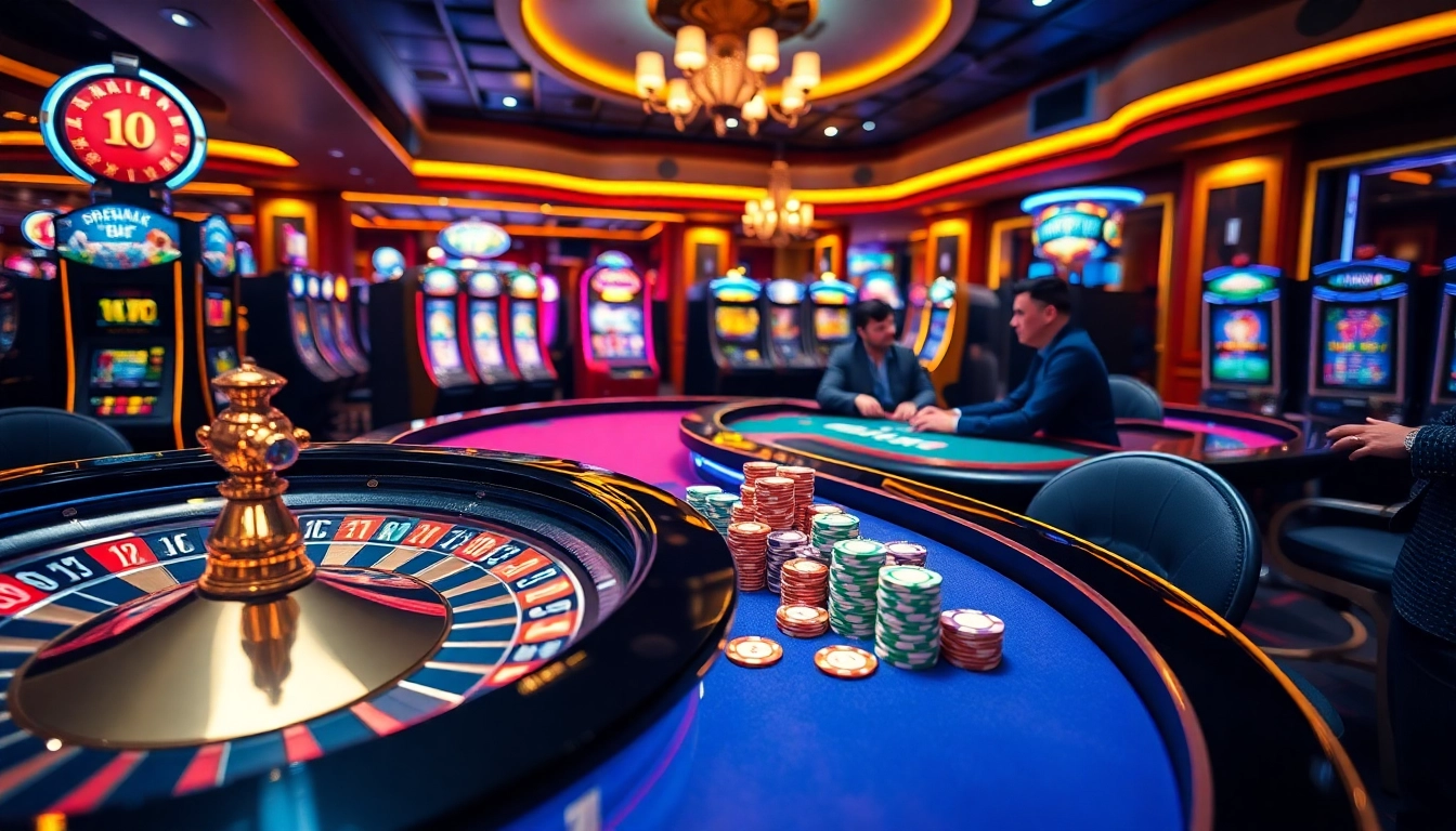 Join the excitement of u888 as players strategize at a poker table in a luxurious casino.