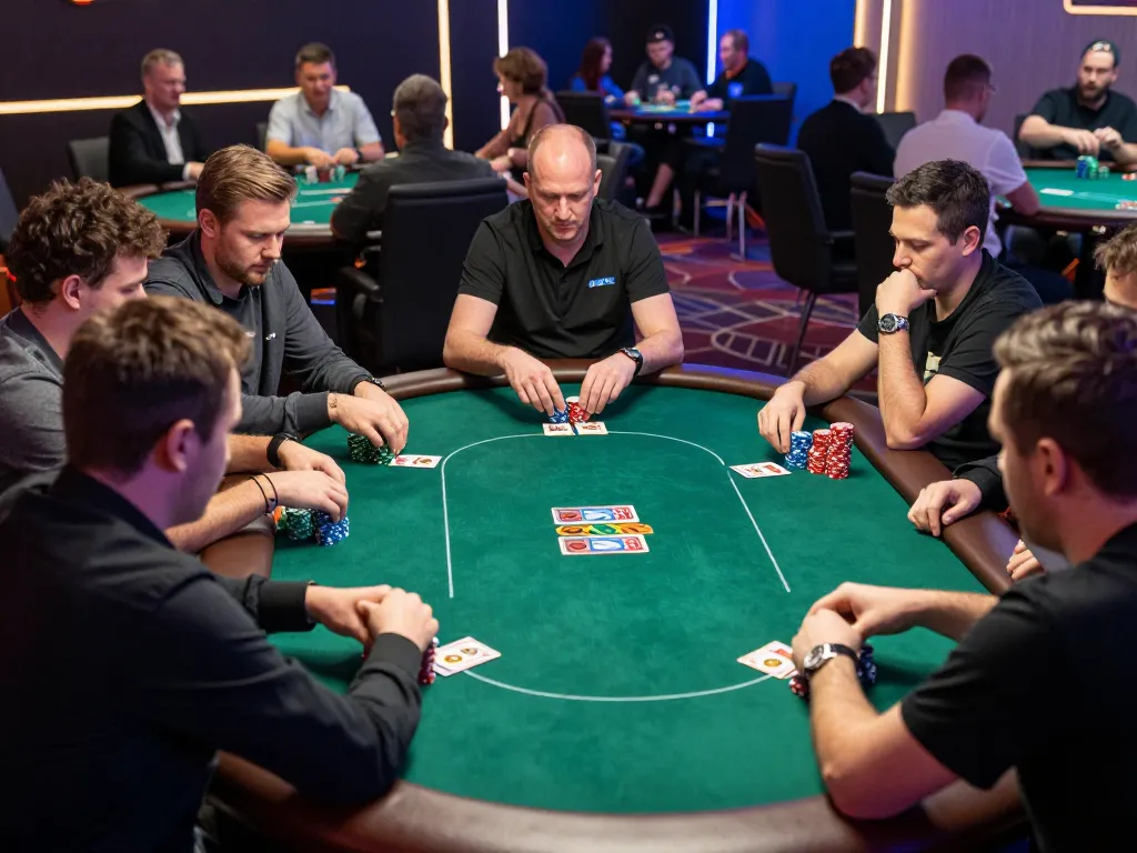 Players intensify the excitement of poker at Twin68, showcasing high-stakes gameplay and strategic moves.