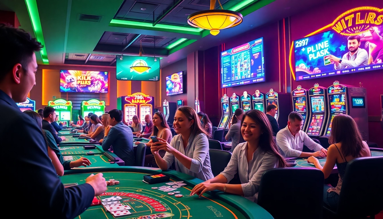 Players enjoying an exciting game at 789bet online casino, with vibrant colors and engaging atmosphere.