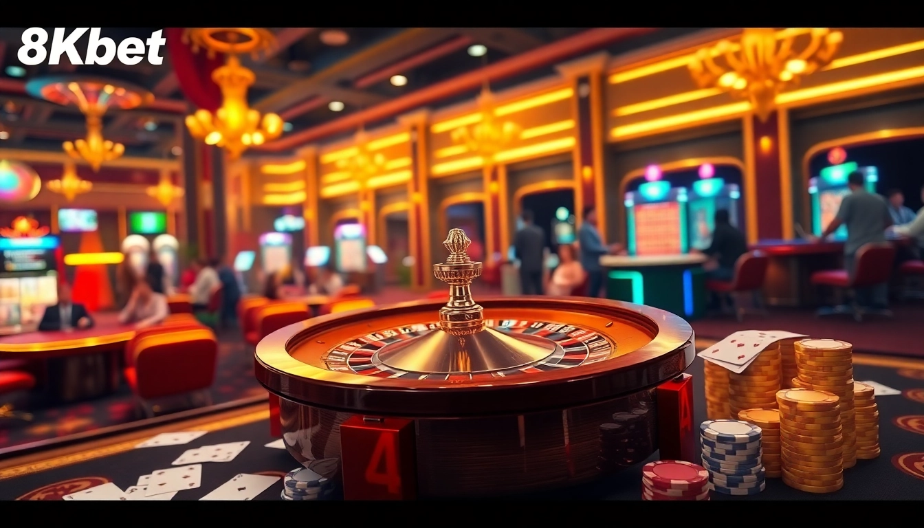 Experience the thrill of gaming at 8kbet.town with a vibrant casino atmosphere and exciting gameplay.