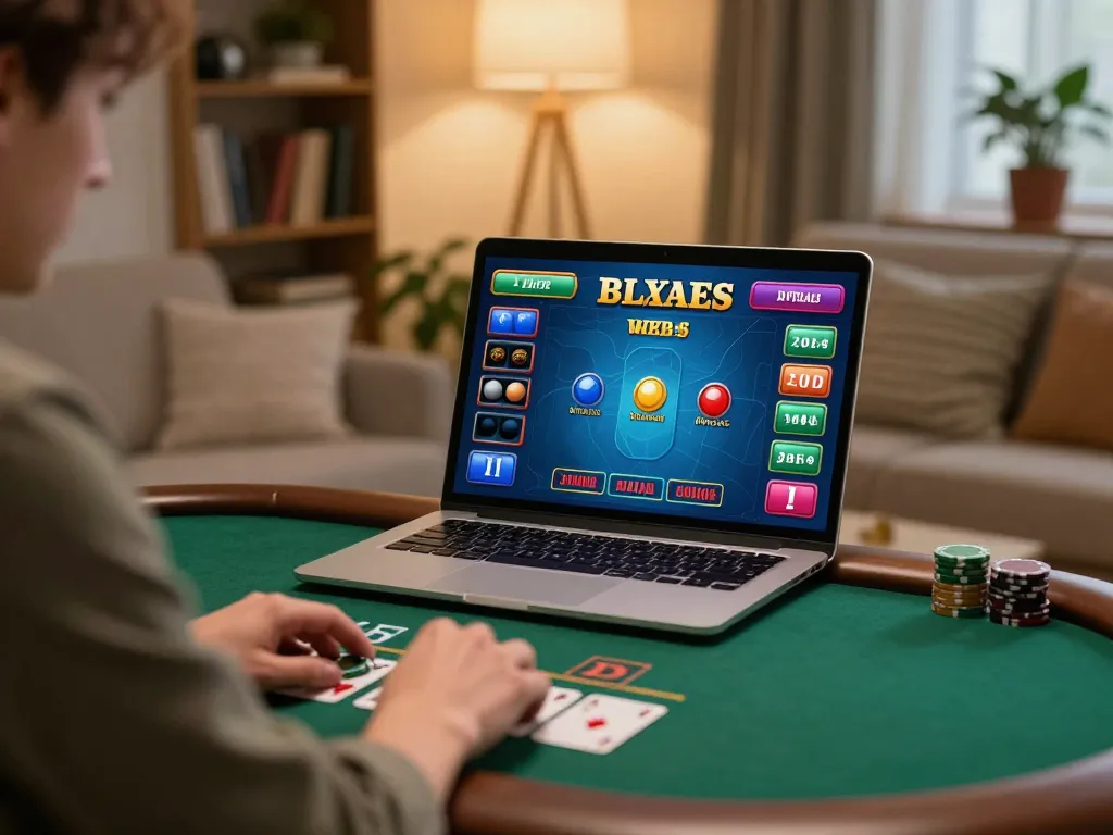 LLWIN online player making strategic bets in a cozy living room gaming setup
