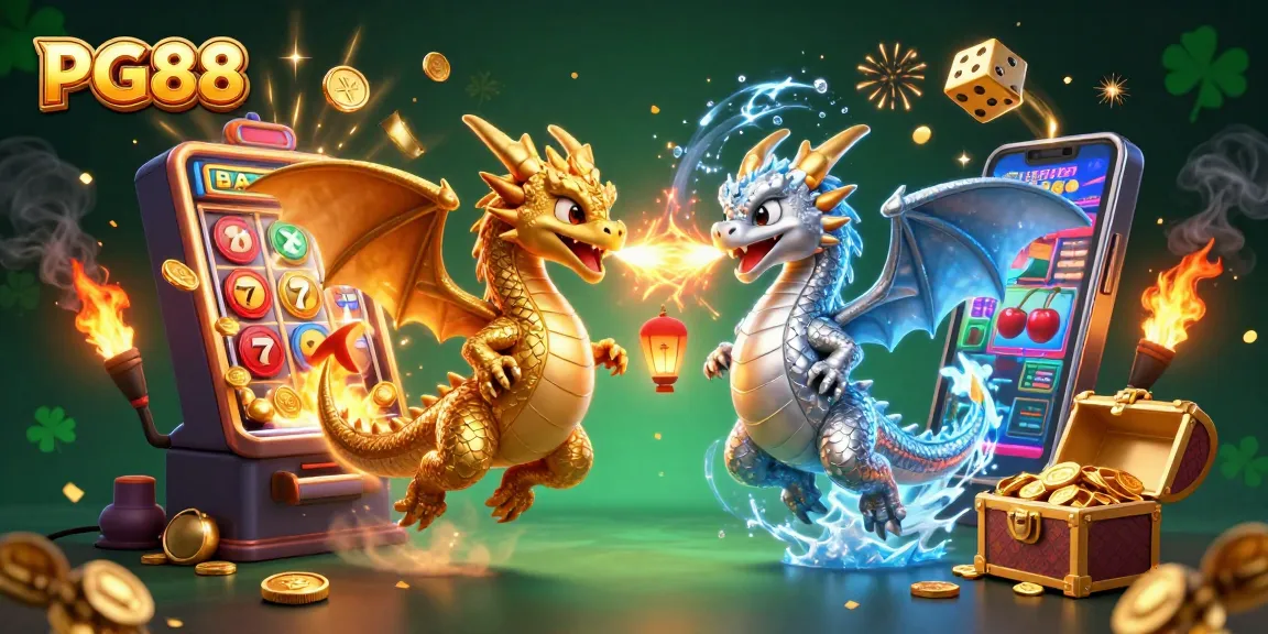 Join the excitement at PG88 with dynamic dragons battling in a vibrant casino world, featuring slots and jackpots.