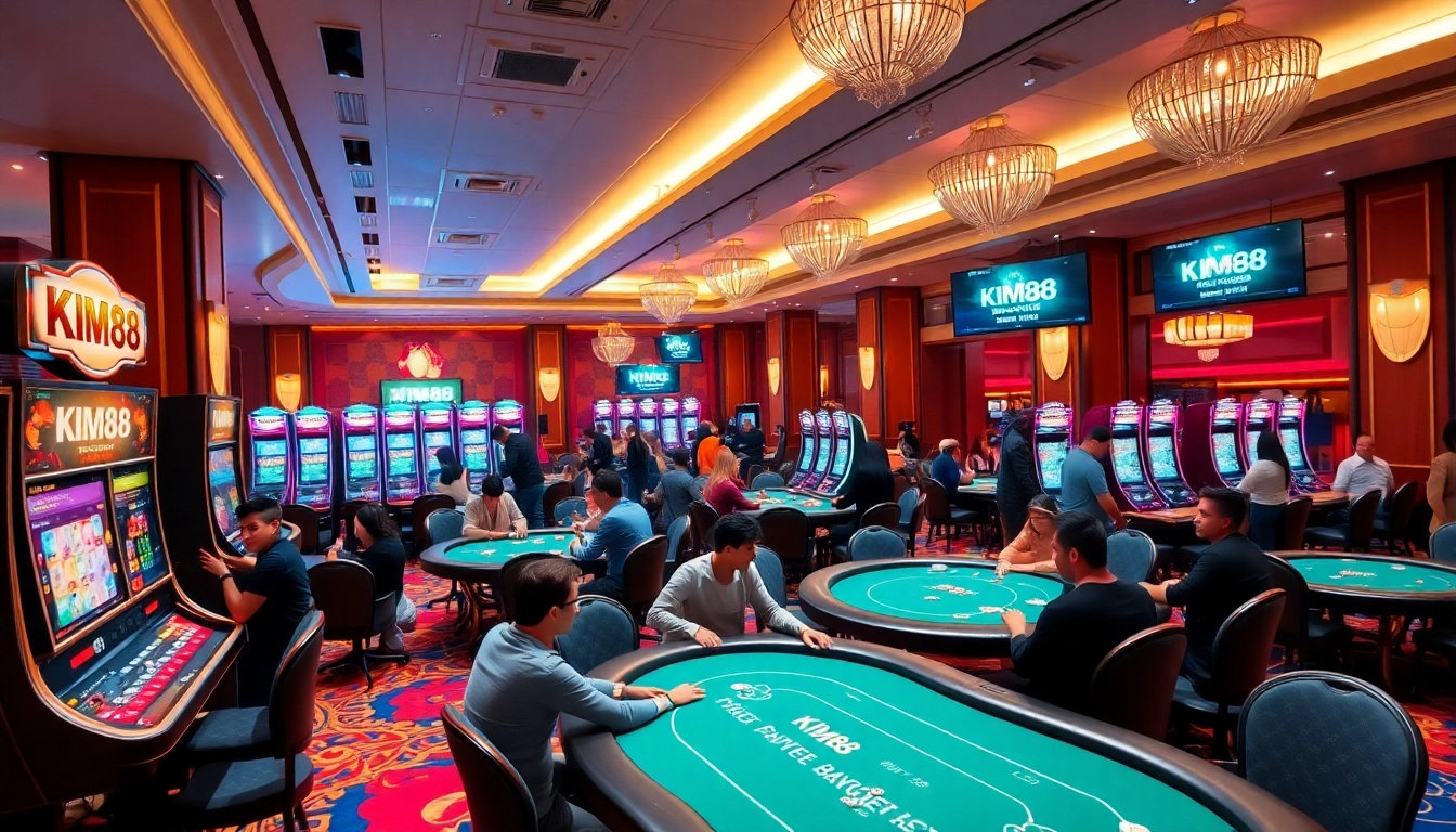 Experience the excitement of KIM88 with live games and vibrant casino visuals.