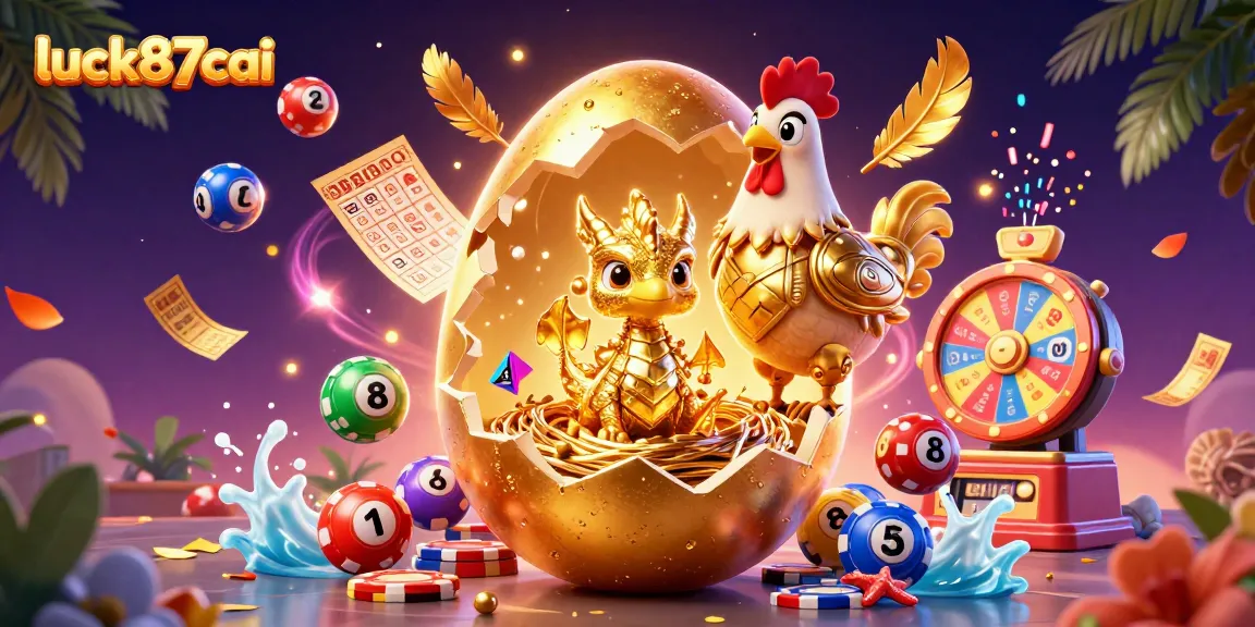 Experience luck87cai with stunning golden dragon and vibrant casino elements in a captivating 3D scene.