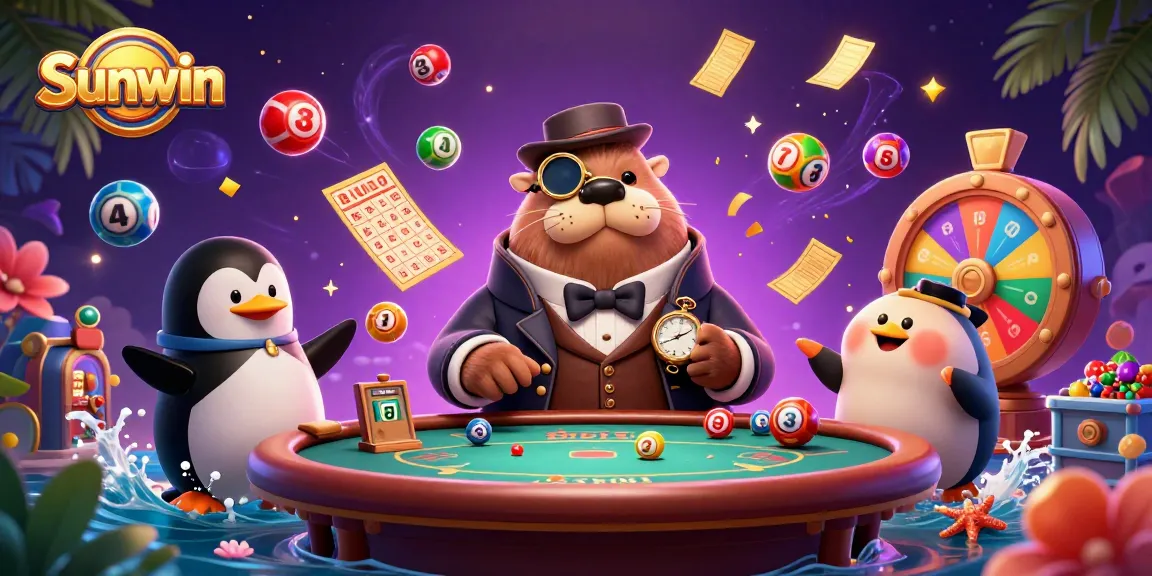Enjoy exciting gameplay at Sunwin's enticing poker table surrounded by vibrant game elements.