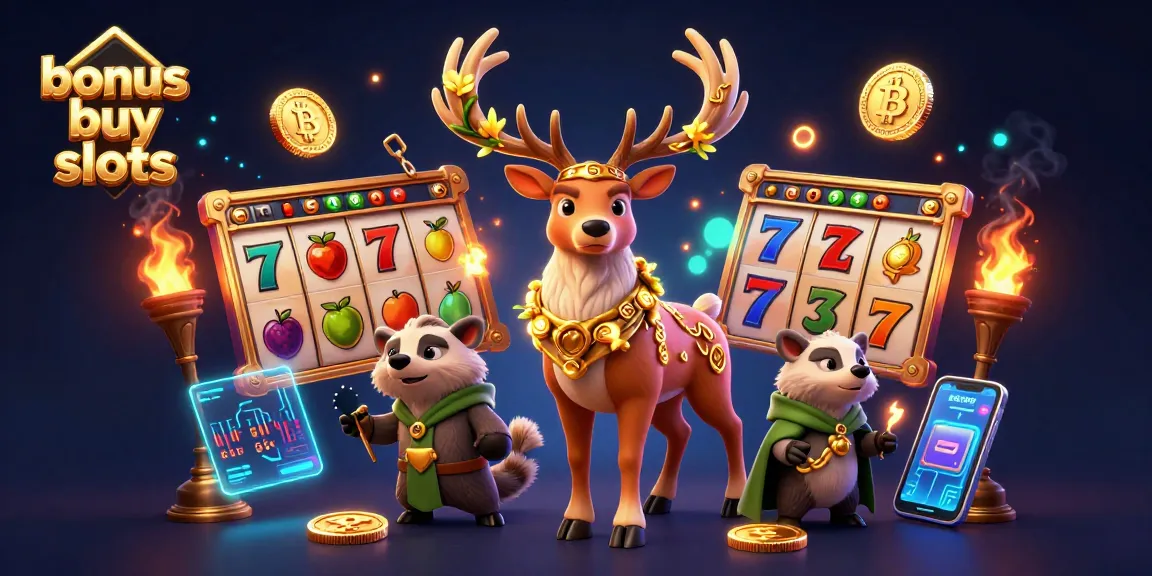 Spin bonus buy slots with a Celtic druid stag and wise badger surrounded by vibrant game elements.