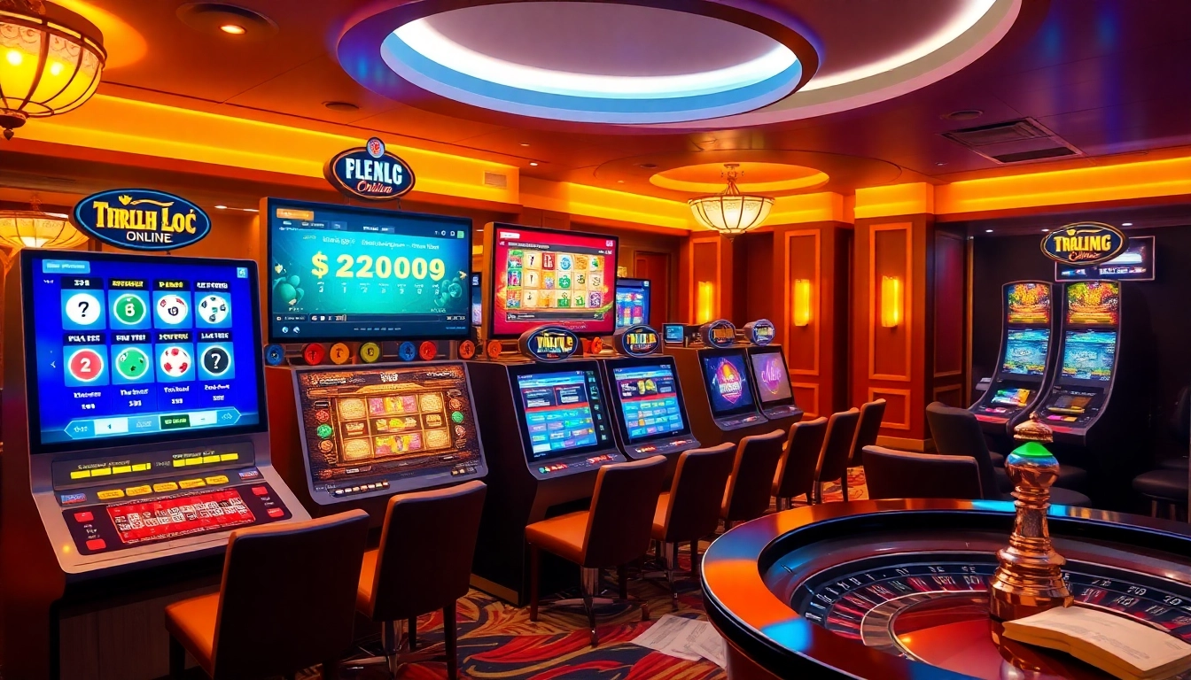 Vibrant online gambling scene showcasing Đánh Lô Đề Online with dynamic gaming options.
