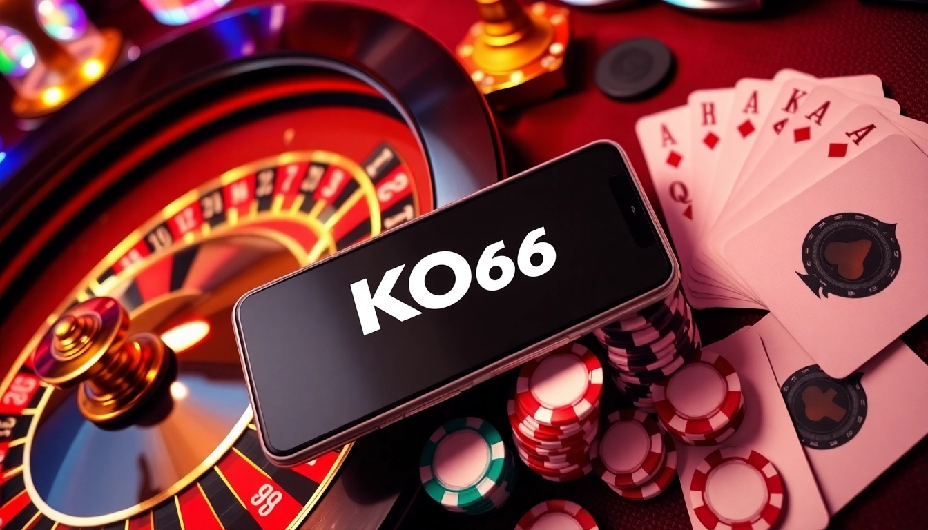 Chơi các trò chơi casino thú vị với ứng dụng KO66, bao gồm chip poker và roulette cho những chiến thắng hồi hộp.