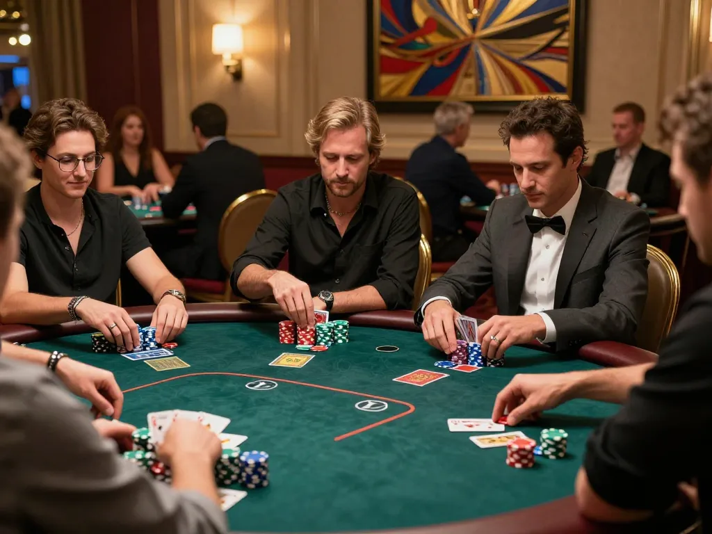 Players engage in a thrilling game of poker at tt88.com, showcasing intense gameplay and strategic mastery.