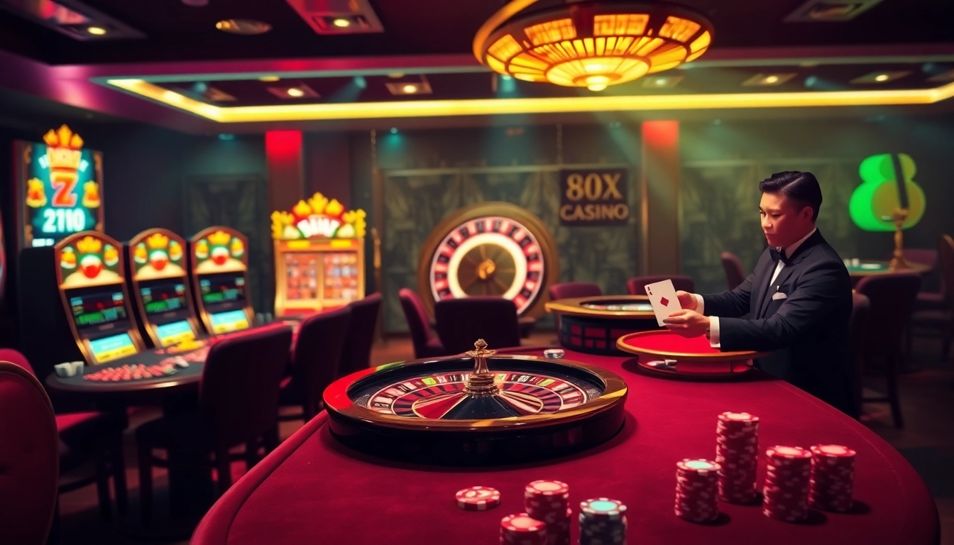 Experience the excitement of casino gaming at nhà cái 8XX with a stunning roulette wheel and vibrant gameplay.