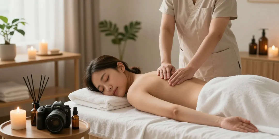 Relaxing 광진구출장마사지 experience in a tranquil home setting, promoting wellness and self-care.