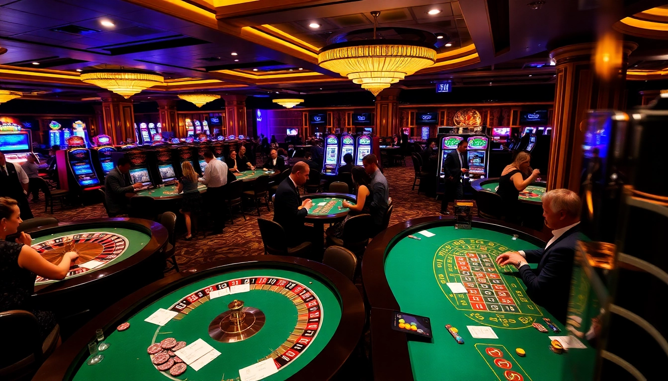 Players strategizing at SODO CASINO 66's sophisticated gaming tables, showcasing an exciting casino experience.