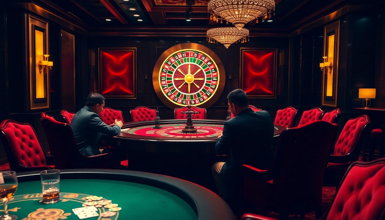 Experience the thrill of qh88 at a luxurious casino table with poker chips and dealers.