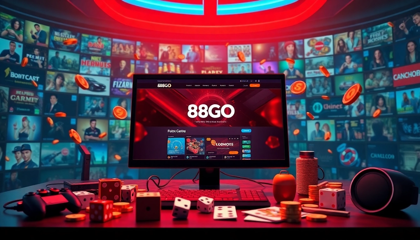 Experience the dynamic gaming world with 88GO, showcasing vibrant visuals and engaging elements.