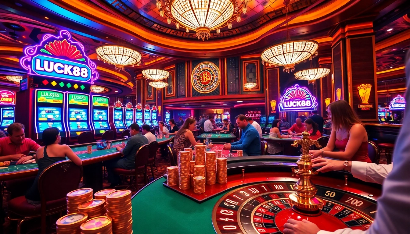 Experience the thrill of gambling with LUCK8 at luxurious casino tables and lively slot machines.