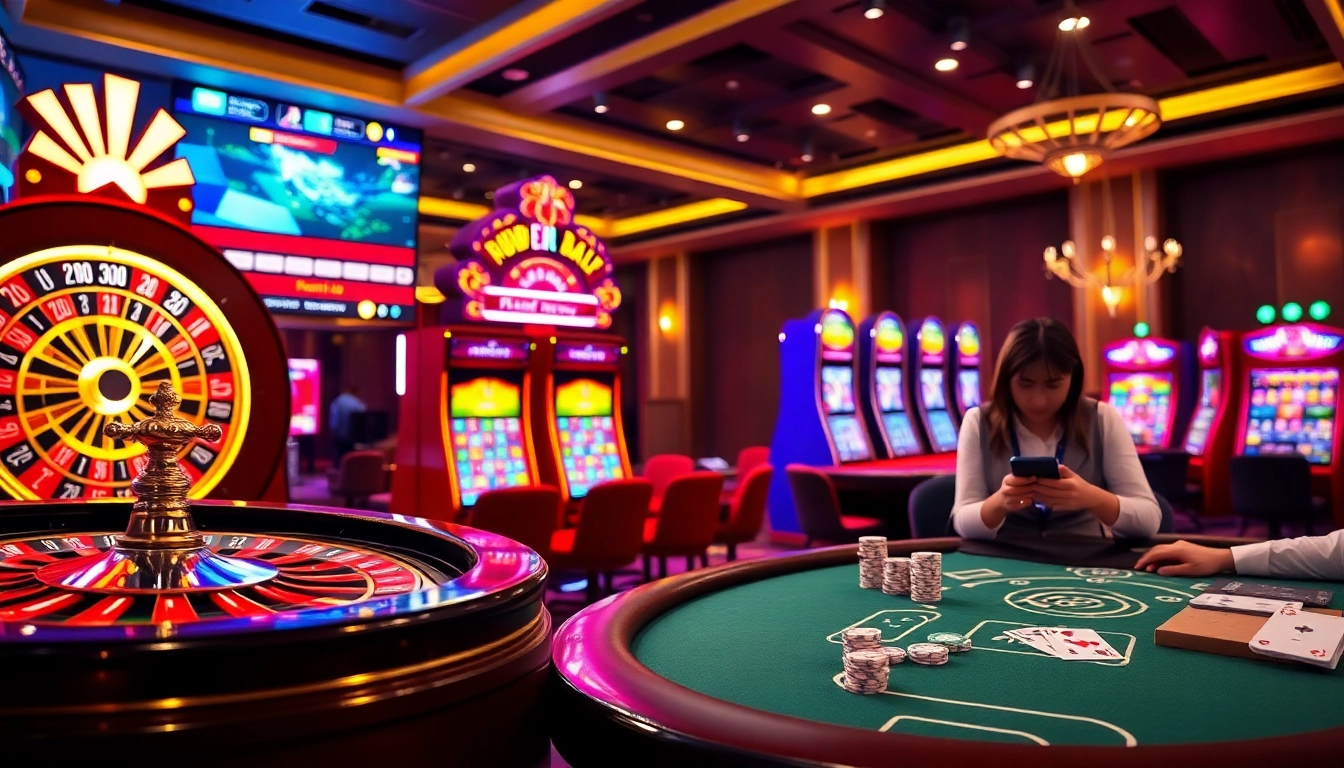 Experience the thrilling atmosphere of the trang chủ 8kbet online casino with vibrant games and excited players.