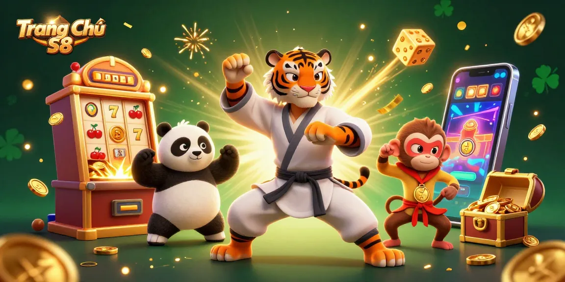 Engage with the vibrant world of Trang Chủ S8 as a kung fu tiger master leads the way to jackpot wins!