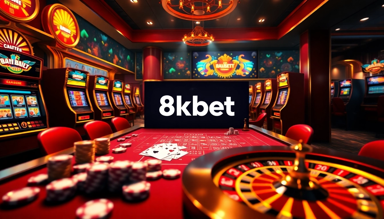 Experience thrilling gaming moments at 8kbet with vibrant casino tables and excitement.