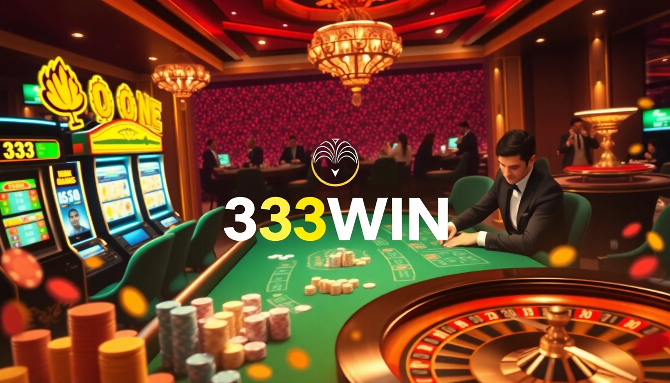 Experience the excitement of Nhà cái 33WIN with vibrant casino tables and engaging gambling visuals.