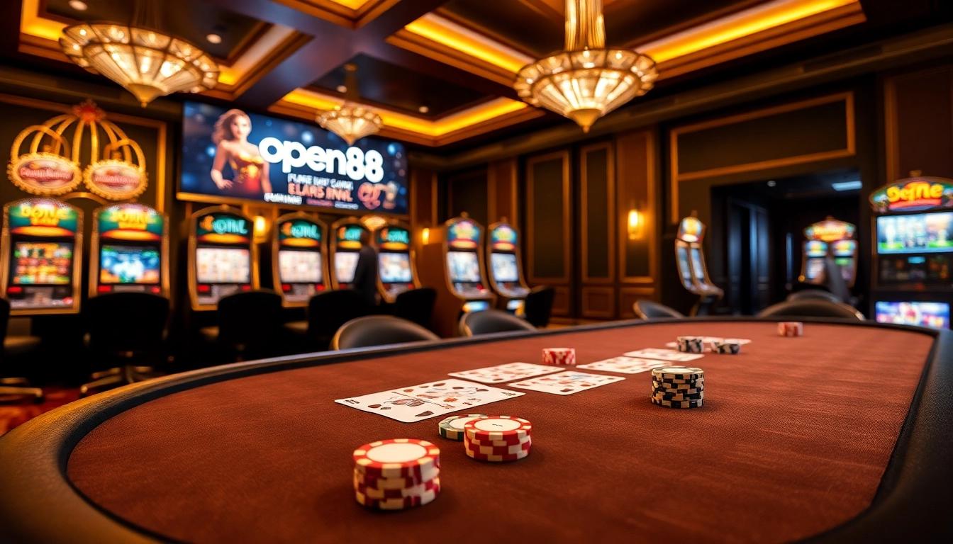 Play poker at open88 with an elegant casino ambiance and vibrant gaming options.
