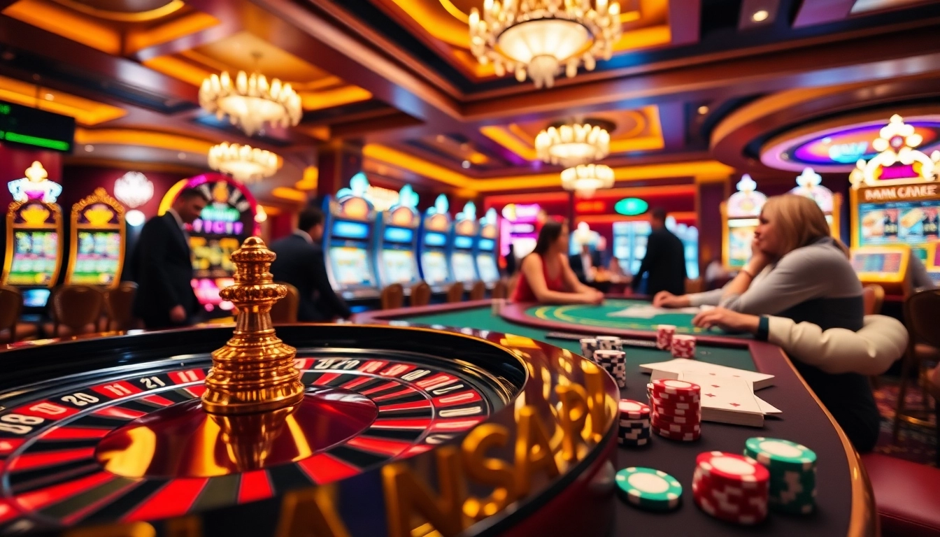 Engaging players at the luxurious casino scene of https://tr88.work/ with poker chips and roulette excitement