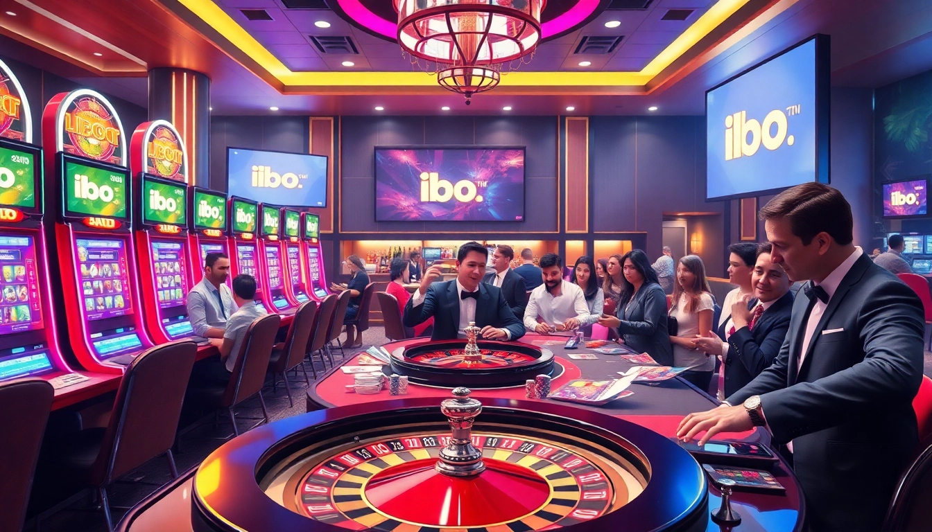 Experience thrilling action at ibo slot with vibrant slot machines and engaging poker tables.