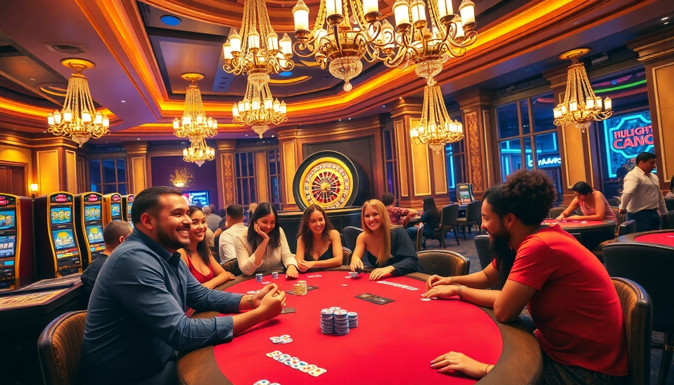 Engaging players at a poker table in a vibrant casino, inspired by https://cm88seo.com/ for immersive gambling experiences.