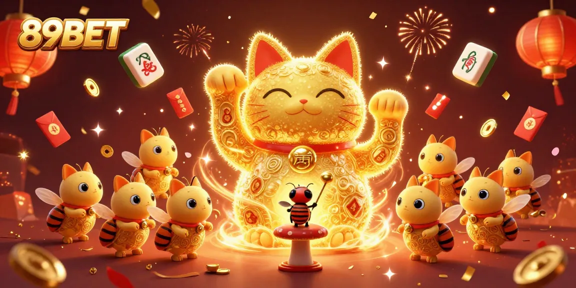 Spin to win with 89BET in an enchanting 3D casino world filled with lucky symbols and vibrant energy.