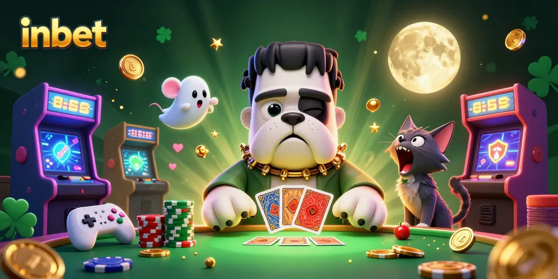 Win exciting prizes inbet while enjoying a vibrant casino scene with colorful characters and game elements.