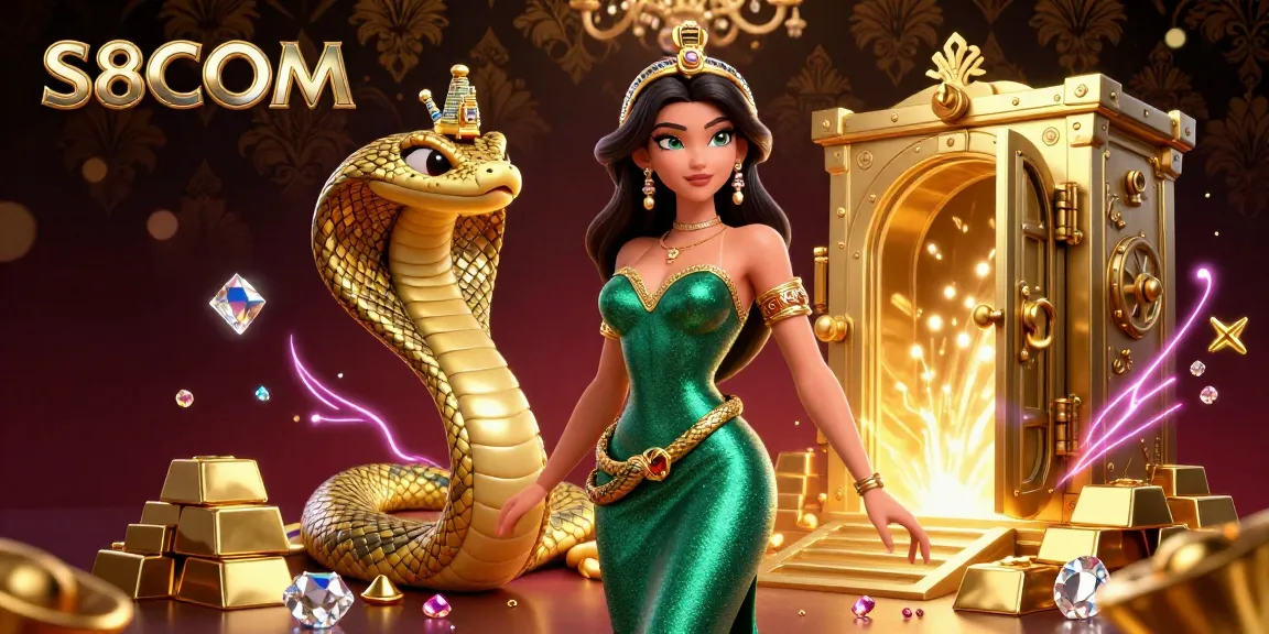 Experience dynamic gaming excitement with S8COM's vibrant casino illustration featuring rich elements.