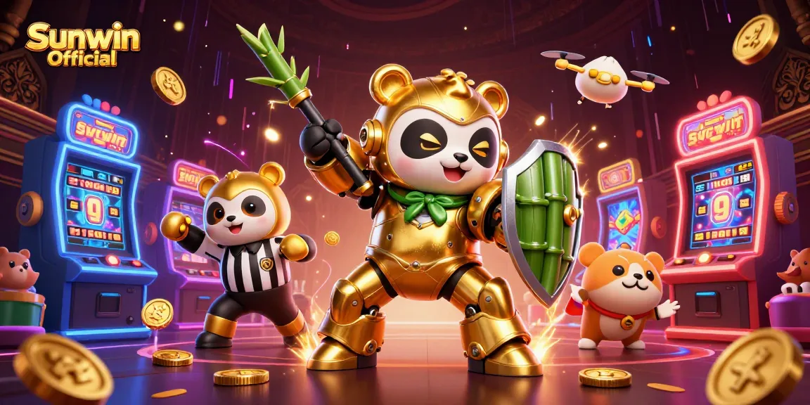 Engage with thrilling gameplay in Sunwin Official, showcasing vibrant slot machines and dynamic gaming elements.