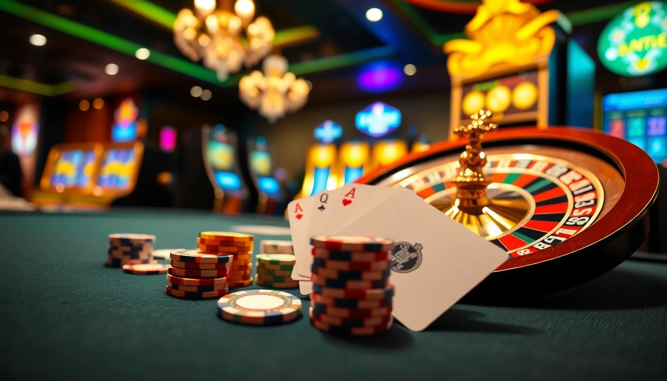 Experience premium gaming at LC88 with poker chips and casino tables immersive in action.