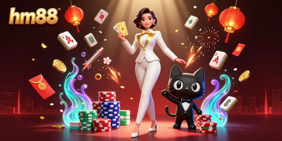 Engage with the glamorous 3D hm88 casino experience through high-stakes card games and playful charm.