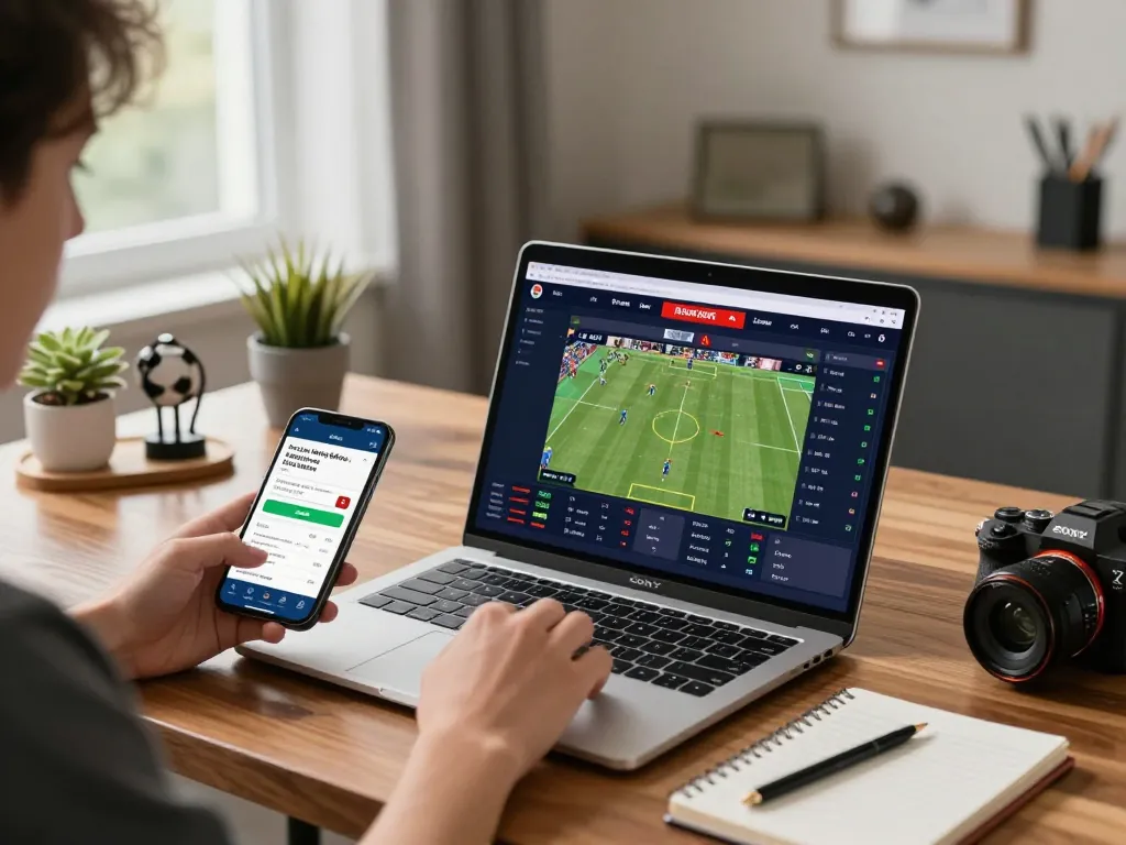 Person engaging with XX88 online sports betting platform, strategizing with live odds and statistics