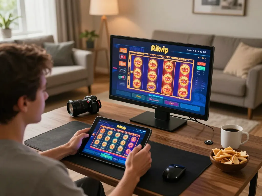 Play the exciting rikvip casino games on your tablet at home.