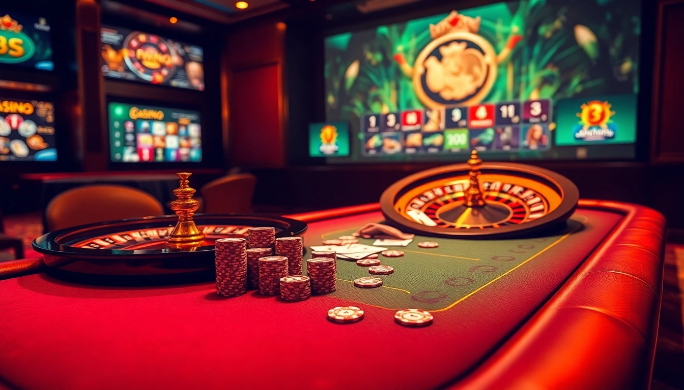 Engage in thrilling games at https://luck8.media/ featuring luxurious casino tables and vibrant betting activities.