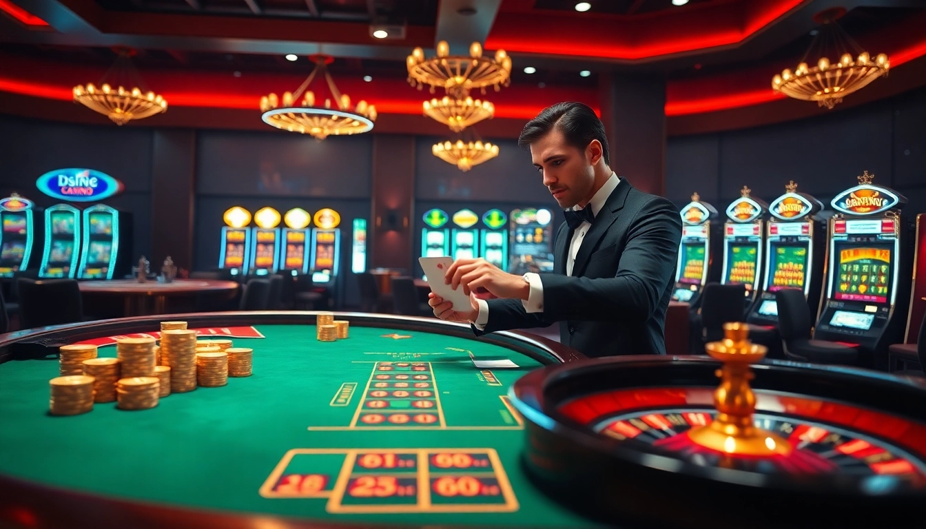 Experience high-stakes excitement at BJ38's luxurious online casino table with vibrant betting options.