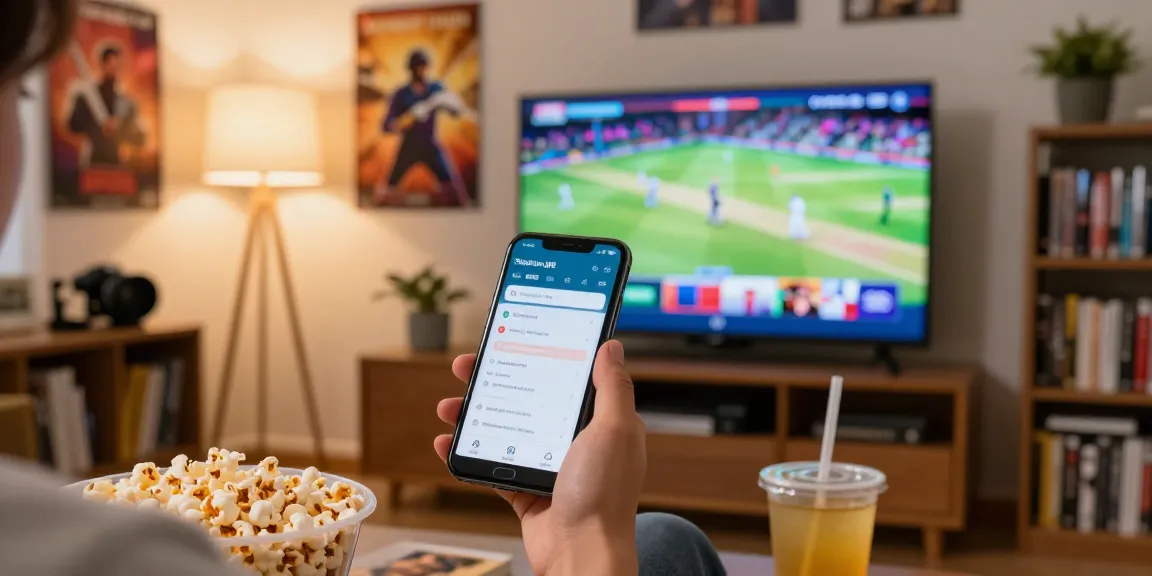 Pikashow APK download in action, showcasing vibrant streaming content from a cozy home setting, ideal for entertainment lovers.